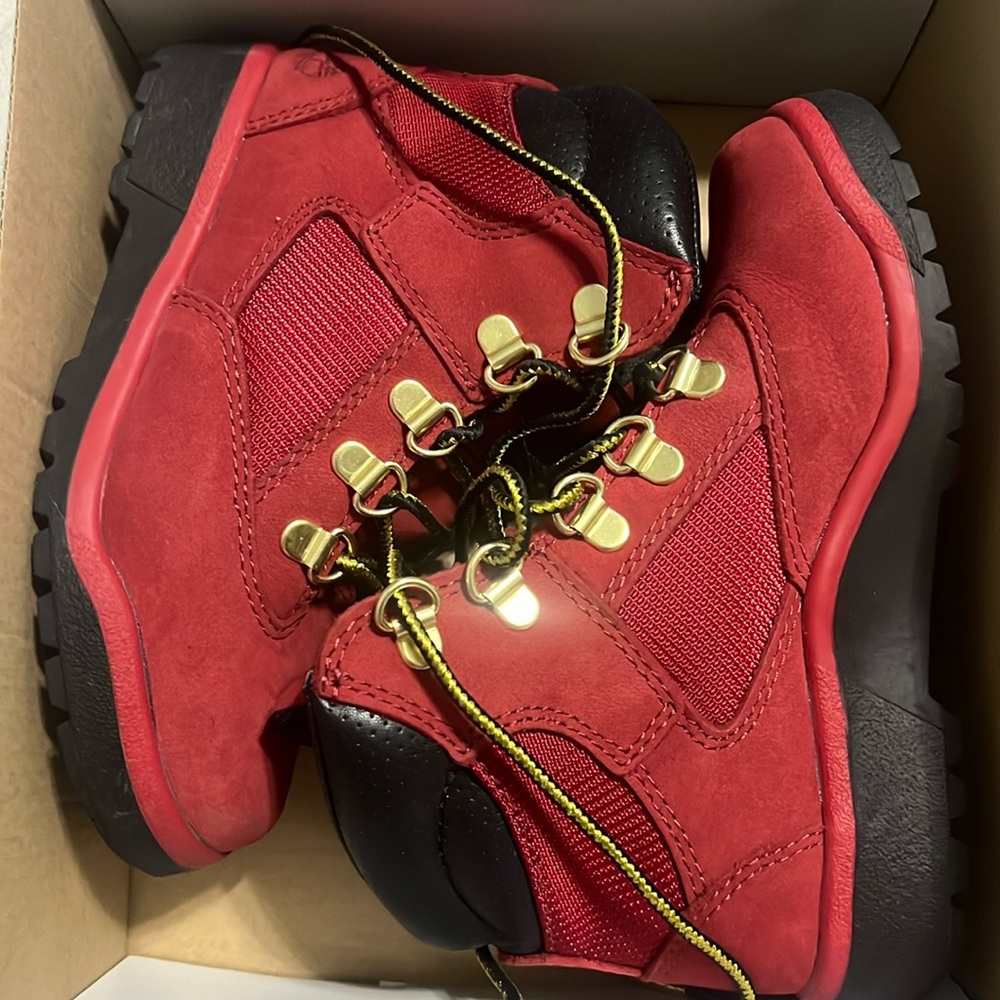 Perfect condition toddler red timberlands